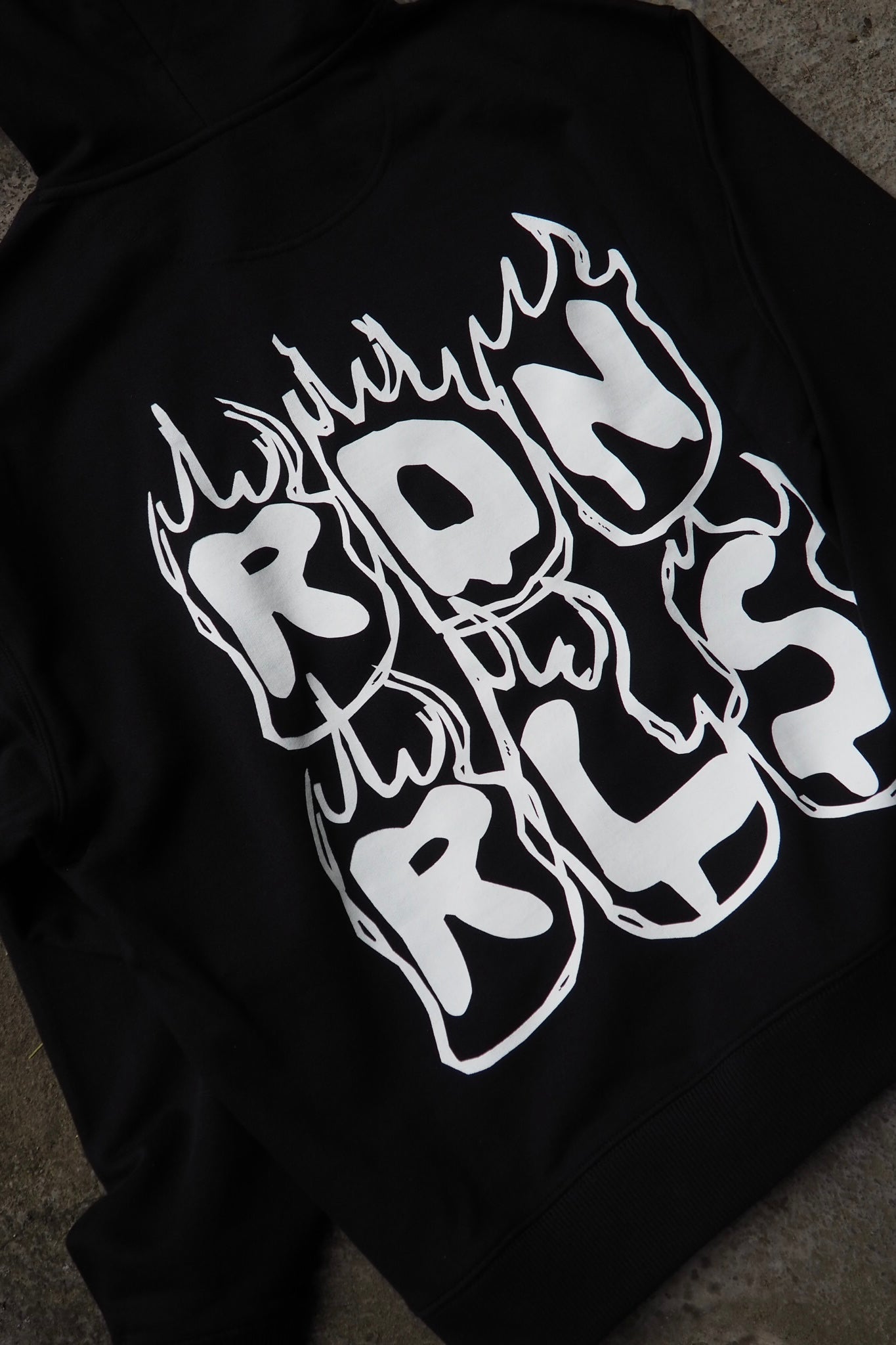Hoodie "FLAMES" black