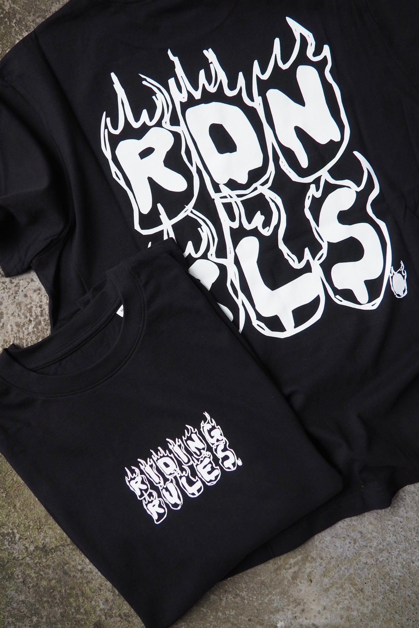 Shirt "FLAMES" black