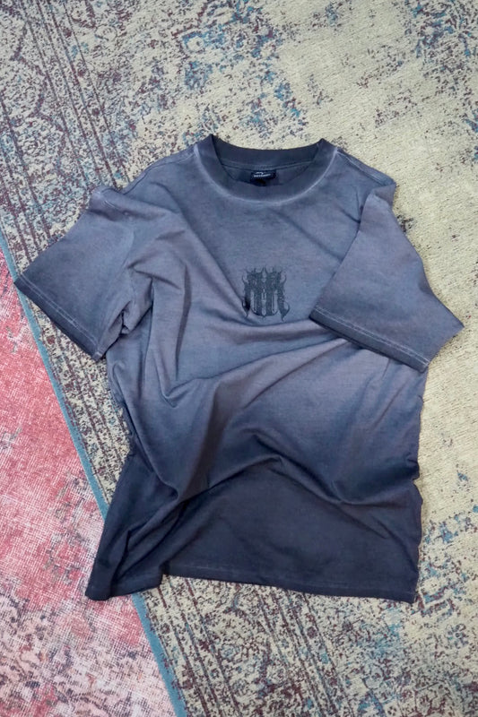 oversize Shirt "RR" grey fade