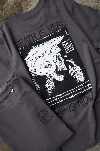 Shirt "DEATH IS REAL" grey