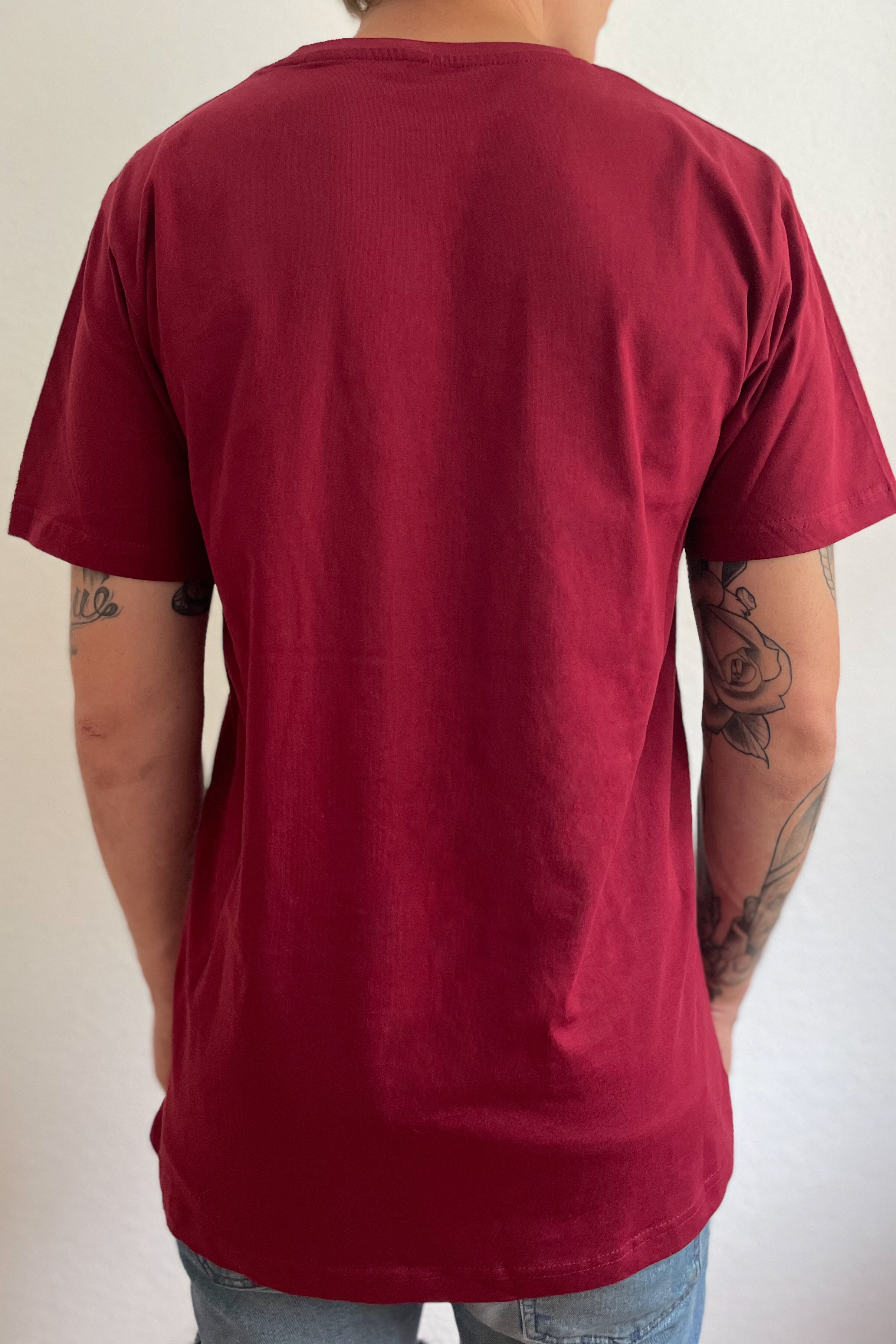 T-Shirt "Teddy" basic burgundy red