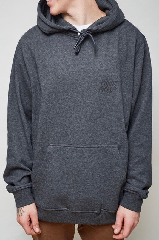 Hoodie "SLOGAN" plain grey