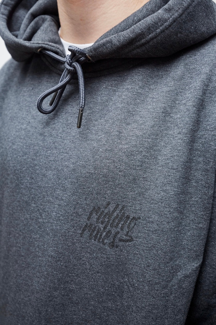 Hoodie "SLOGAN" plain grey