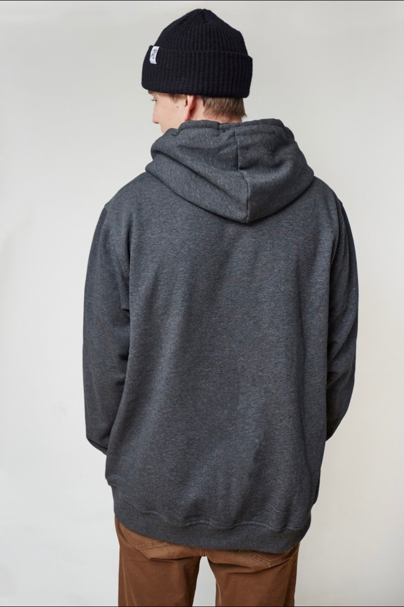 Hoodie "SLOGAN" plain grey