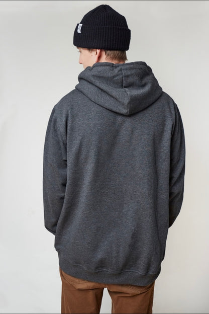 Hoodie "SLOGAN" plain grey