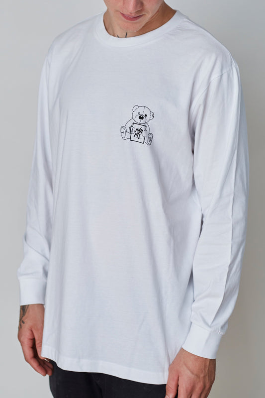 Longsleeve "TEDDY" white